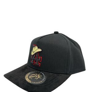 LA Black Baseball Cap with Cowboy Hat Logo